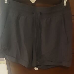 lululemon athletica Black Cuffed Athletic Shorts With Drawstring